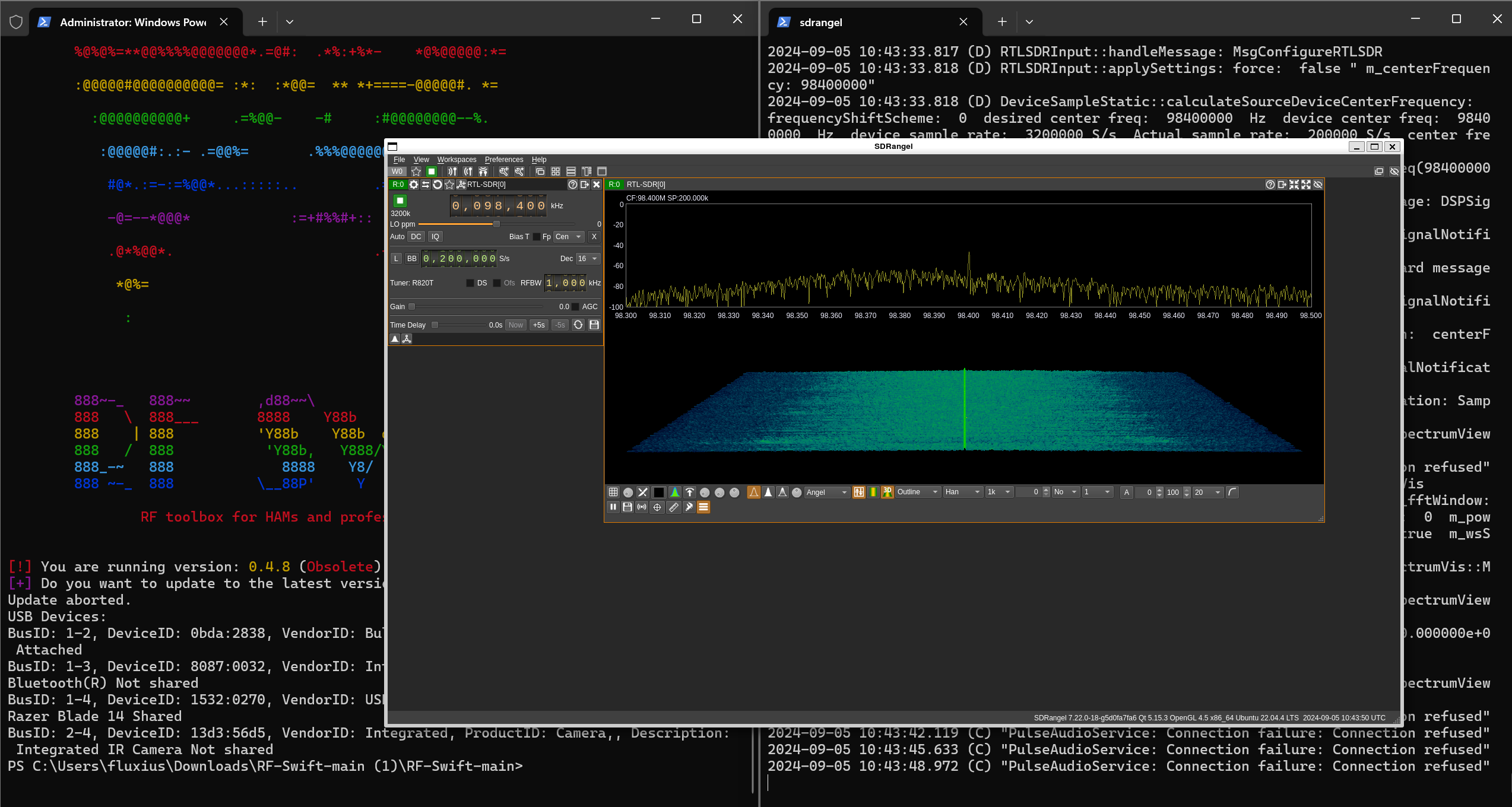 SDRAngel on Windows